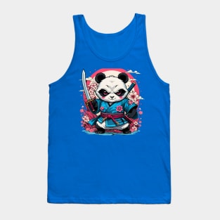 Japanese Samurai Panda Tattoo, Kawaii Ninja Panda Tank Top